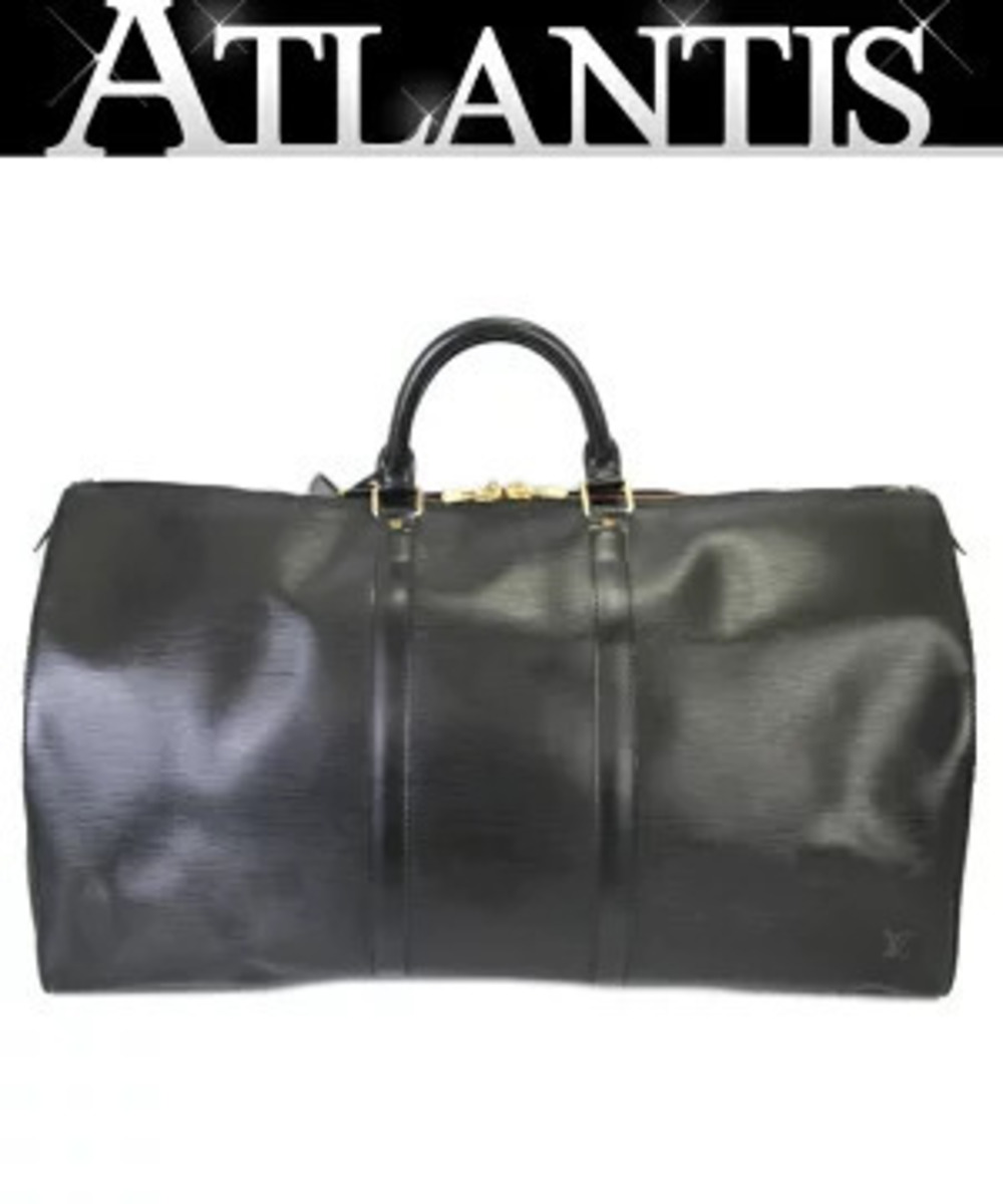Louis Vuitton Keepall Boston Bag Epi Leather Black